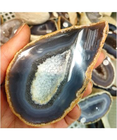 Natural Original Raw Agate Crystal Geode Cutting Hole Feng Shui Decor Stone Specimen Craft Collectibles Stone Collection (Size : 200-250g a Piece) - Buy Online on SooperMarket.com