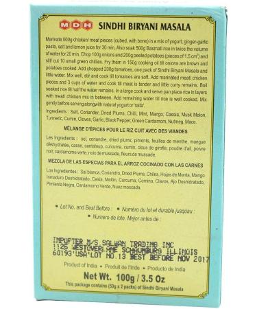 MDH Biryani Sindhi Masala 100g - Authentic Indian Biryani Seasoning Blend - Buy Online on SooperMarket.com