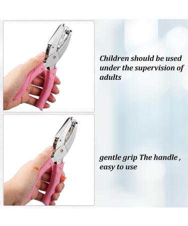 3 Pieces Handheld Hole Paper Punch Metal Single Hole Paper Punch Punchers with Soft Grip and 0.25 Inch Circle 0.2 Inch Star 0.22 Inch Heart Holes for DIY Craft Tags Clothing Ticket Scrapbook Tool - Buy Online on SooperMarket.com