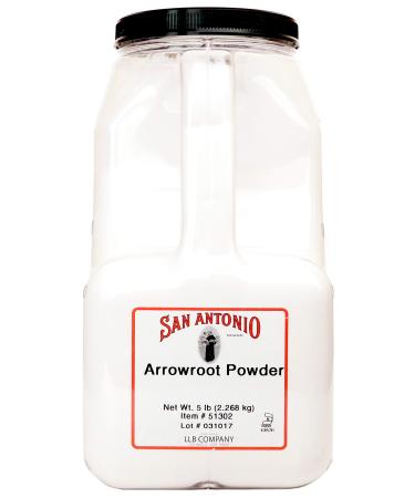 San Antonio 5 Pound Premium Ground Arrowroot Powder, Starch, Flour, (Maranta arundinacea)