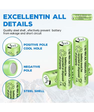 Sea Jump 12PCS 1.2V 1800mAh Ni-MH AA Rechargeable Batteries for Wireless Microphones Electric Toys RC Mice and More - International Shipping Available - Buy Online on SooperMarket.com