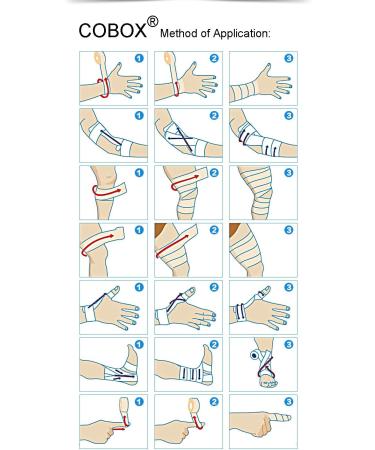 Cohesive Bandage - 12 Rolls (10cm x 4.5m) for First Aid & Sports Wrap | COBOX Self-Adherent Vet Wrap - International Shipping Available - Buy Online on SooperMarket.com