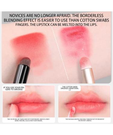 Goowafur Lip Brush | Lip Gloss Applicator with Lid Portable Brush Lip Gloss Makeup Brush Makeup Applicator Eyeshadow Brush for Women Girls - Buy Online on SooperMarket.com