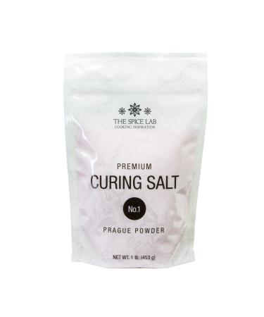 The Spice Lab Curing Salt #1 (1 Lb Bag) Pink Curing Salt (Prague Powder 1) 6.25% Sodium Nitrite Curing Salt for Meat, Game, Bacon Cure, Brining Salt, Jerky Cure, Brisket & Corned Beef - Made in USA 1 Pound (Pack of 1)