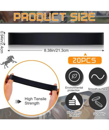 Deekin 20pc Black Rubber Roper Wrap for Saddle Horn - Dally Wraps for Horse - High Quality - Buy Online on SooperMarket.com