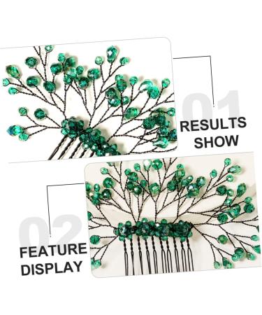 Mikinona Green Branches and Leaves Hair Comb Leaf Comb Hairpin Wedding Comb Hairpin Wedding Crystal Hair Decor Wedding Headdress Crystal Leaf Headdress Crystal Comb Hairpin Leaf Hair Comb - Buy Online on SooperMarket.com