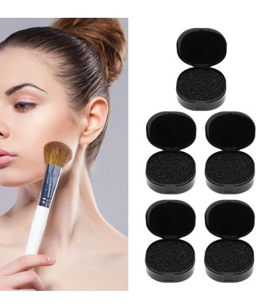 5 Piece Makeup Brush Cleaner Sponge Set Professional Beauty Blender Cleaner Portable Eyeshadow Brush Color Removal Cleaner Sponge - Buy Online on SooperMarket.com