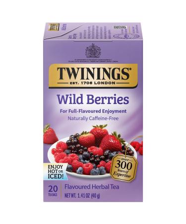 Twinings Herbal Tea Wild Berries Caffeine Free 20 Tea Bags 1.41 oz (40 g)