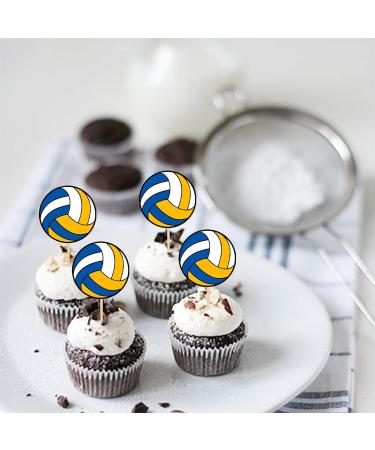 Rsstarxi 40 Pack Volleyball Cupcake Toppers Sports Ball Volleyball Game Player Cupcake Toothpicks Baby Shower Cake Decorations for Volleyball Game Theme Sports Kids Birthday Party Decorations Design 1 Volleyball - Buy Online on SooperMarket.com