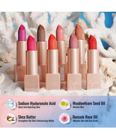 Oulac Diamond Lustre Lipstick Rosa - Highly Pigmented Vegan Long-Lasting Moisturizing Formula - D04 Brunt Rose for Striking Lip Makeup - Buy Online on SooperMarket.com