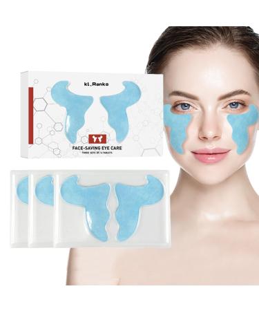 Visiblurry Eye Patches - 3 Pairs Hydrating Eye Gel Patches - Moisturizing Effective Safe Natural Easy To Use Dark Eye Patches Reduce Puffy Eyes Fine Lines Under Eye Bags Smooth Eye Revitalise