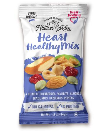 Nature's Garden Healthy Trail Mix Snack Packs - Heart Healthy Nuts, Omega-3 Rich Mix with Cranberries & Pumpkin Seeds - 28.8 Oz Bag (24 Servings) - Perfect Family Snack - Buy Online on SooperMarket.com