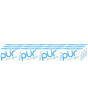 PUR Peppermint Gum - 9 Count - 12 Pack | Sugar-Free Chewing Gum - Buy Online on SooperMarket.com
