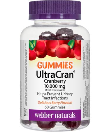 Webber Naturals UltraCran Cranberry 10 000 mg Gummy & Vitamin C Gummy 125 mg 120 Gummies For Bones Teeth Immune and Antioxidant Health Vegan Gummy + Vitamin C Gummy - Buy Online on SooperMarket.com