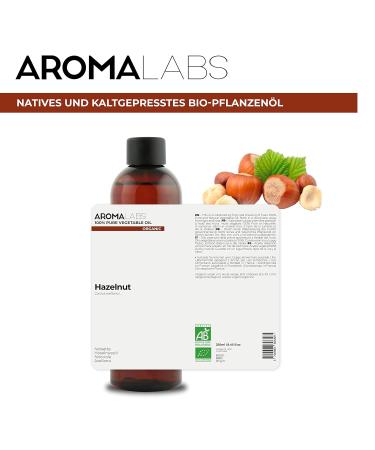 Buy Organic Vegetable Hazelnut Oil 250ml - 100% Pure & Natural Cold-Pressed | Aroma Labs (French Brand) - Premium Quality - Buy Online on SooperMarket.com