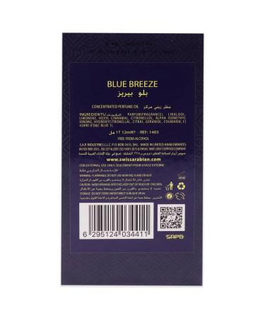 Swiss Arabian Blue Breeze For Unisex - Luxury Products From Dubai - Long Lasting Personal Perfume Oil - A Seductive Exceptionally Made Signature Fragrance - The Luxurious Scent Of Arabia - 0.4 Oz - Buy Online on SooperMarket.com