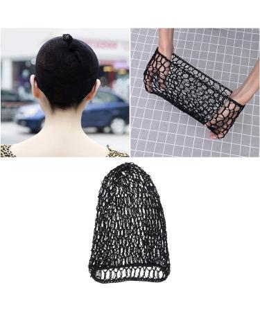 LUOEM Black Crochet Hairnet Sleep Cap Snood Cover for Women - 5.9 x 3.9 x 0.12 inch - Buy Online on SooperMarket.com