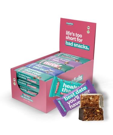Treatfuls Mixbox vegan organic chocolate bar 20 x 40g |Dates and nuts |Bio & Vegan |100% natural & Fairtrade | Gluten -free | without soy |lactose -free