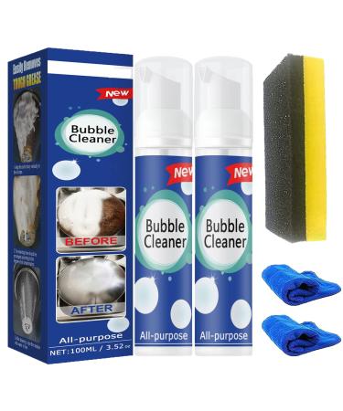 Beedac Bubble Cleaner Beedac Foam Cleaner All Purpose Bubble Cleaner Foam Spray Foaming Heavy Oil Stain Cleaner for Remover Stubborn Grease Grime (2 Set 100ML) 2 Set 100ML