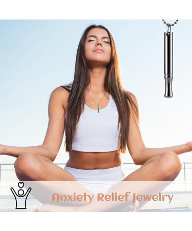 Anxiety Necklace Breathing Necklace for Anxiety Relief Breathing Exercise Device for Meditation Mindful Breathing Anxiety Necklace for Natural Stress Relief Gift's for Boyfriend A1:black - Buy Online on SooperMarket.com