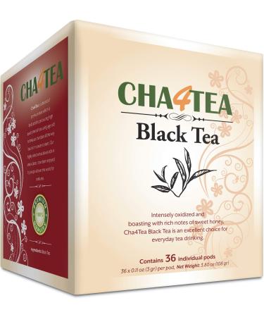 Cha4TEA 36-Count Black Tea Pods for Keurig K-Cup Brewers