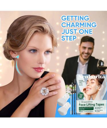 Senhorita Face Lift Tape 90Pcs - Instant V-Line Lifting & Tightening, Invisible Ultra-Thin High Elasticity Tape for Hiding Facial Wrinkles - Buy Online on SooperMarket.com