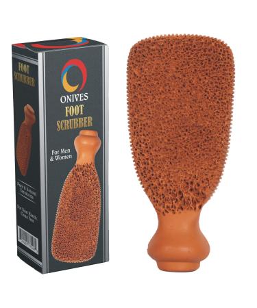 Pumice Stone for Feet Callus Remover Foot Scrubber & Exfoliator Pedicure SPA  Natural Terracotta  Smooth and Soft Feet  Cracked Heel Repair