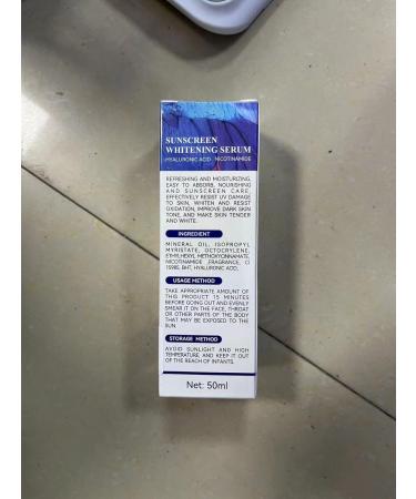 Face Serum SPF 60+ | Invisible Daily Sunscreen with Hyaluronic Acid & Niacinamide | Lightweight 24h Moisturizing Protection for Women - Buy Online on SooperMarket.com