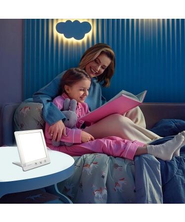 Sunlight Lamp 10000 Lux - 10000 Lux Bright Sunlight Lamps | Foldable Stand Touch Control Home Daylight Lamp with Temperature & Brightness Settings and Timer for Home White - Buy Online on SooperMarket.com
