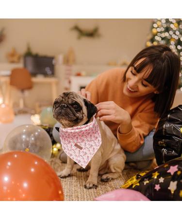 Buy Lionheart Glory Dog Half 1 Packer Washable Soft Cotton Christmas Scarf - Adjustable Neckerchief for Large Dogs - Pink - Perfect Santa Gift - Buy Online on SooperMarket.com