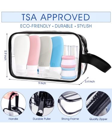 INSFIT 17 Pcs Silicone Travel Bottles Set - 3oz Size Toiletries for Women - Pink Travel Accessories & Containers for Airplane Essentials - Buy Online on SooperMarket.com