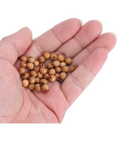 200pcs 0.6cm Round Wooden Beads - Peach Loose Spacer Beads for DIY Necklaces Bracelets & Pendants | International Shipping Available - Buy Online on SooperMarket.com