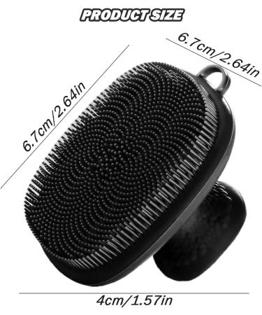 Soft Silicone Face Scrubber 2.6x2.6" Manual Face Scrubber Exfoliator Waterproof Facial Cleansing Brush Non Slip Face Brush with Handle - Buy Online on SooperMarket.com