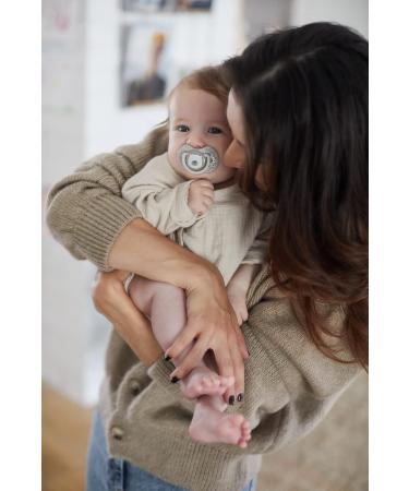 LOVI Dynamic Pacifier 6-18 Months - Silicone BPA-Free Buddy Bear Collection - 2 Pack Grey | International Shipping Available - Buy Online on SooperMarket.com