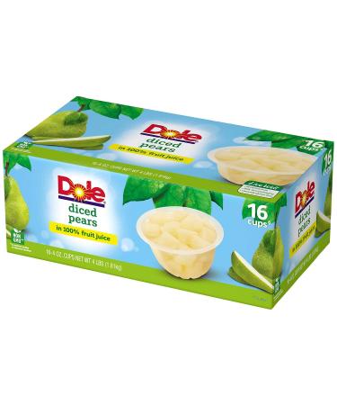 Dole Diced Pears 100 % Fruit Juice 16 Cups 4 Oz Net Wt 64 Oz,, ()