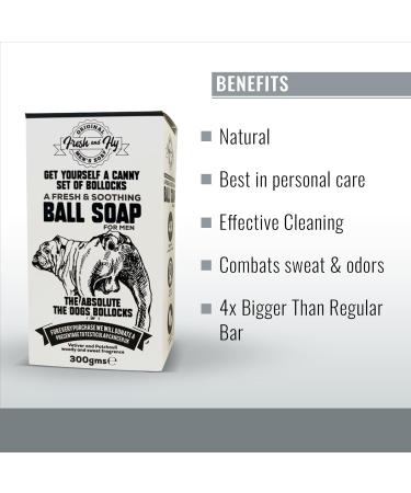 Fresh and Fly Ball Soap for Men Gentle and Cleansing Natural Soap Bar- Infused with Tea Tree Oil Coconut Oil Shea Butter - Moisturizing Ball Wash for Men - Buy Online on SooperMarket.com