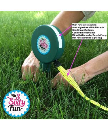 3sixty Fun 16 Feet/ 5 M - Camping Dog Lead and Stake - Heavy Duty Dog Tie Out Cable and Stake - Dog Lead Stake for Camping Travel Outdoor Sporting - Dog Spikes for Ground - Dog Camping Accessories 16 ft - Buy Online on SooperMarket.com