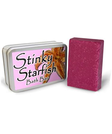 Gears Out Stinky Starfish Bath Bar - Funny Starfish Design - Novelty Bath Soap for Women - Pink Soap - Handcrafted - Made in the USA