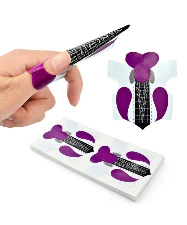 300Pcs Professional Stiletto Nail Forms Acrylic Curve Nails UV Gel Nail Extension Nail Art Guide Form Self-Adhesive Sticker HJ-NTF037-300pcs