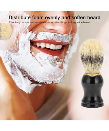 Premium Men's Shaving Brush - Soft Hair Razor Brush with Black Dripping Tape Holder for Facial Cleaning & Grooming - Buy Online on SooperMarket.com