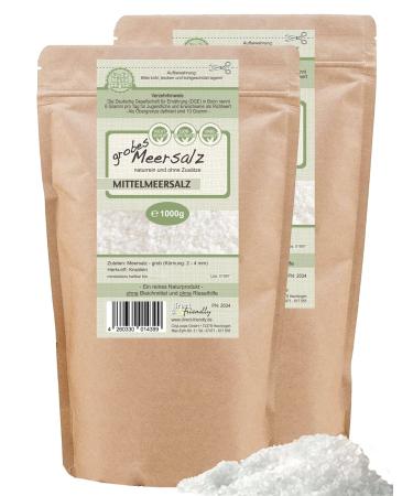 direct&friendly coarse sea salt from Croatia perfect for the salt mill (2 x 1 kg) 1 kg (pack of 2)