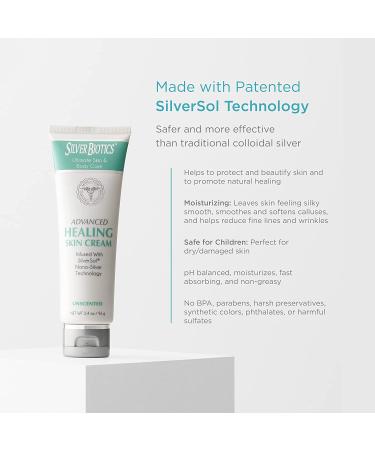 American Biotech Labs Silver Biotics Skin Cream - Nano-Silver & Hyaluronic Acid - Unscented 3.4 oz | Advanced Healing 20 PPM - Buy Online on SooperMarket.com