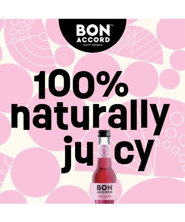 Rhubarb Soda 275ml Pack of 12 From Bon Accord Plant Based Fizzy Rhubarb Soft Drink with Natural Flavours and No Artificial Sweeteners - Buy Online on SooperMarket.com