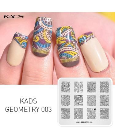 KADS 5pcs Nail Stamp Plates Set - Unique Irregular Geometry Patterns for Nails Art Stamping - Buy Online on SooperMarket.com