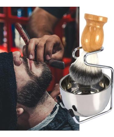 Premium Razor Brush Set - Multifunctional Foaming Mug & Shaving Soap | Ridge-Free Bathroom Accessories in Silver - Perfect for Grooming - Buy Online on SooperMarket.com