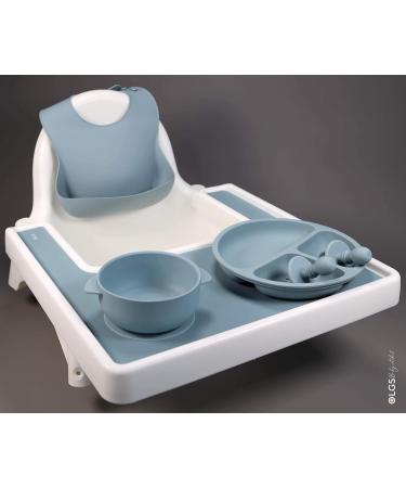Olgs Silicone Bowl with Lid & Suction Cup for Babies | BPA-Free Dishwasher Safe Children's Dishes | Slipproof & Easy to Clean - Blue - Buy Online on SooperMarket.com