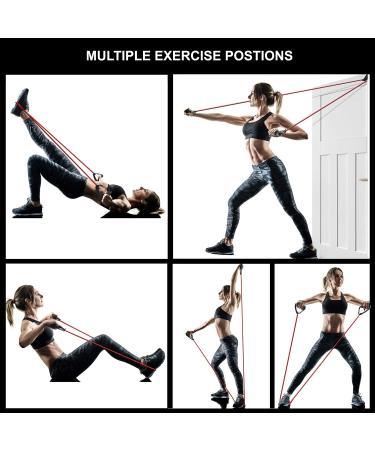 Resistance Band with Handles + Free Door Anchor & Workout Guide | Medium Resistance Tubes for Men and Women - Buy Online on SooperMarket.com