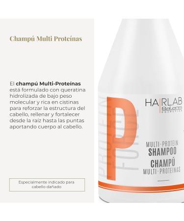 Salerm Cosmetics HAIRLAB Multi-Protein Shampoo 10.6 oz - Nourishing & Hydrating Hair Care for All Hair Types - International Shipping Available - Buy Online on SooperMarket.com