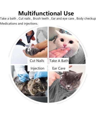 Nio Hong Cat Handbag - Anti-Bite Bathing & Showering Mesh Bag for Cats | Convenient Care for Grooming Medication & Nail Trimming - Buy Online on SooperMarket.com