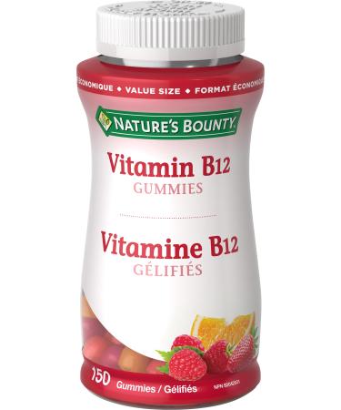 Nature's Bounty Vitamin B12 Supplement Helps maintain good health Value Size 150 Gummies